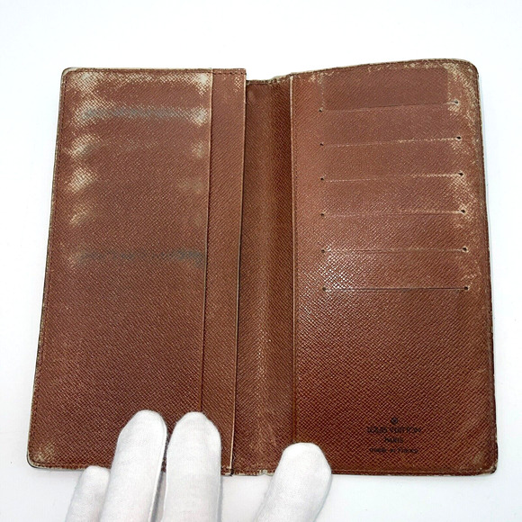 LOUIS VUITTON Long Credit Card Wallet Porte Valeurs Cartes Checkbook Authentic - Picture 3 of 16